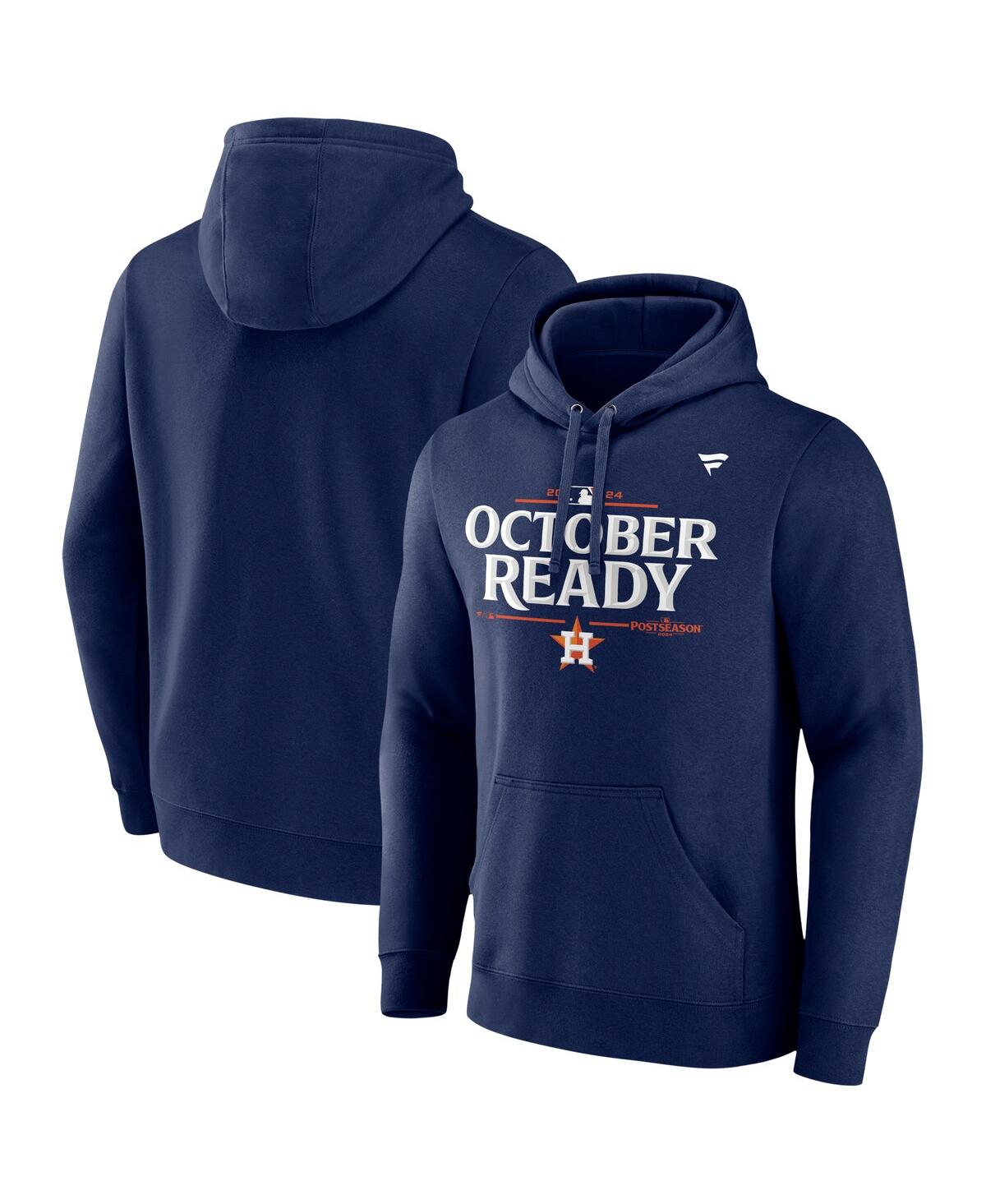 Men's Navy Houston Astros 2024 Mlb Postseason Locker Room Pullover Hoodie - Navy