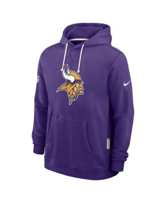 Men's Purple Minnesota Vikings Sideline Initial Home Performance Pullover Hoodie