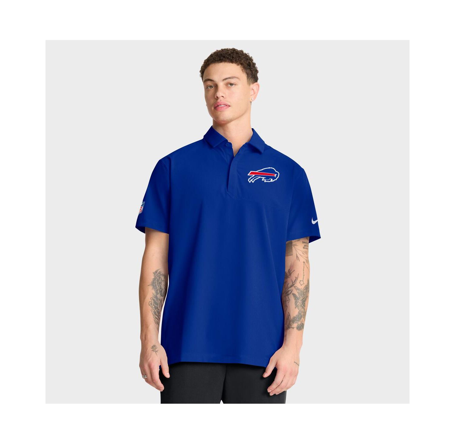 Men's Royal Buffalo Bills Sideline City Pride Woven Performance Polo Shirt