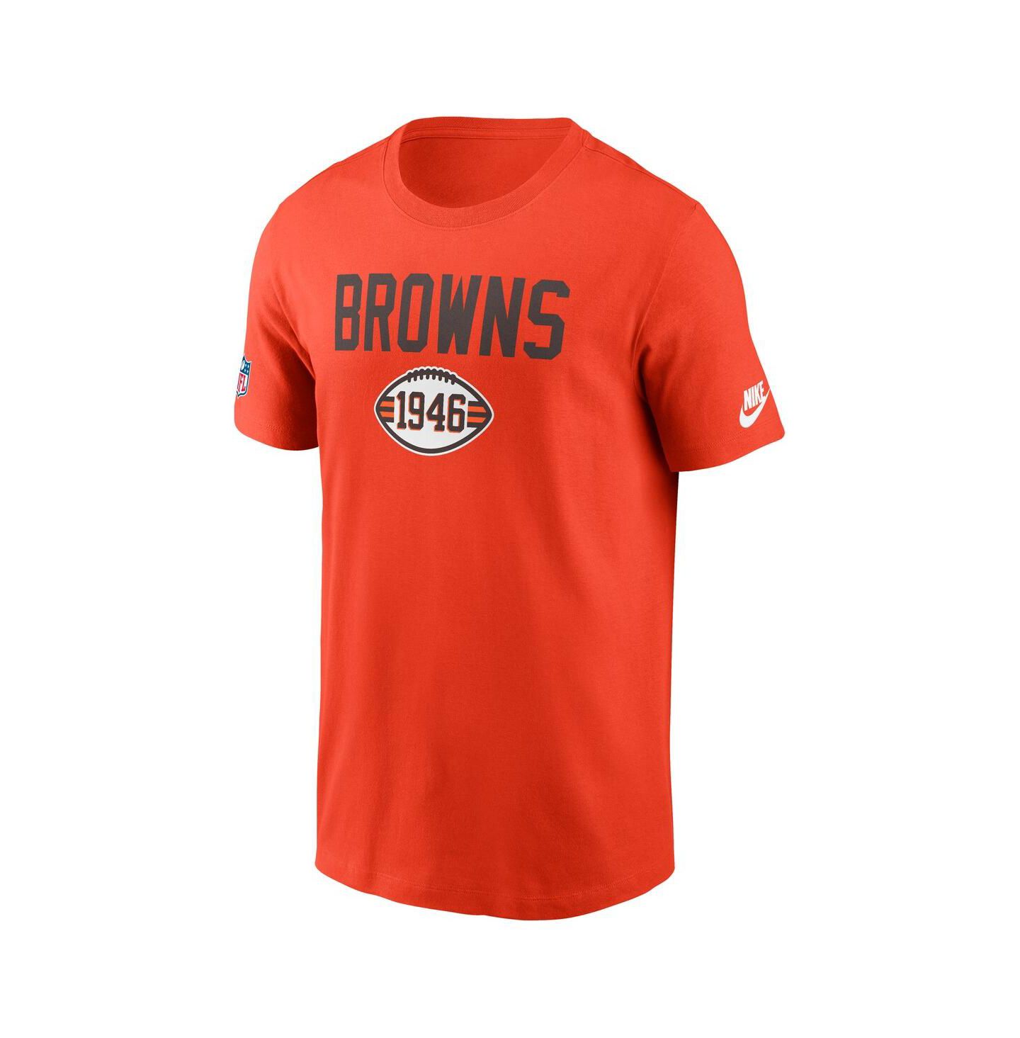 Мужские футболки Nike Orange Cleveland Browns Alt Pack Onside Conversion Performance — фото 2