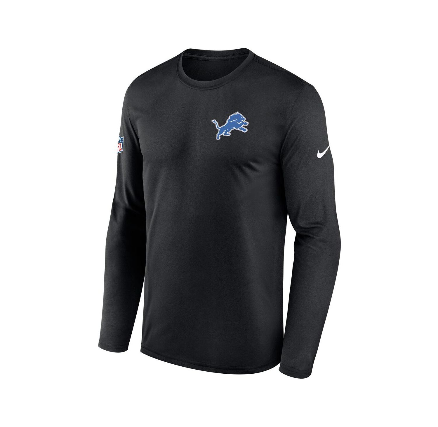 Men's Black Detroit Lions Legend Small Logo Performance Long Sleeve T-Shirt
