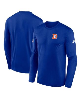 Nike - Men's Royal Denver Broncos Legend Small Logo Performance Long Sleeve T-Shirt