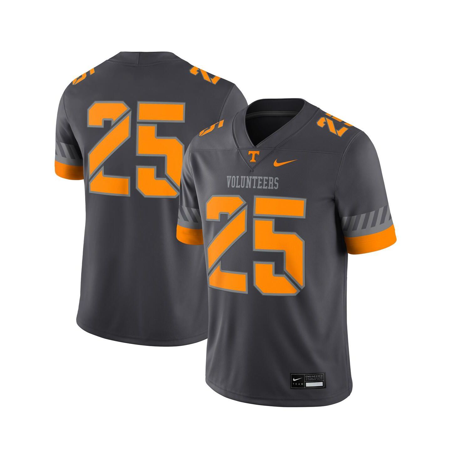 Мужской топ Nike 25 Anthracite Tennessee Volunteers Game Jersey — фото 1