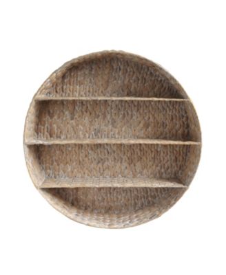 Annulus 24.61" 3-Shelf Circular Hand-Woven Hyacinth Wall Rack