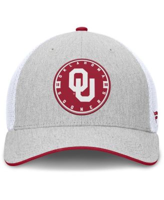 Men's Heather Gray/White Oklahoma Sooners Trigger Flex Hat