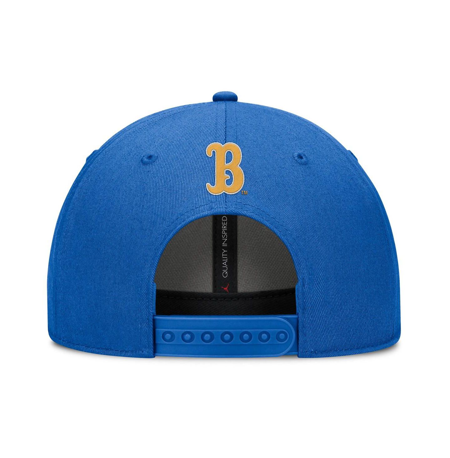 Мужская кепка Jordan Blue Ucla Bruins Slanted Primetime Rise Performance Adjustable Hat — фото 4