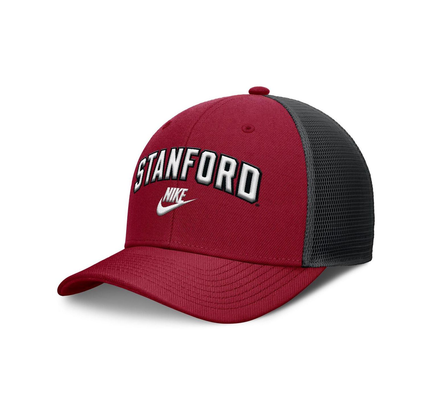 Men's Cardinal/Black Stanford Cardinal Legacy Arch Rise Performance Trucker Adjustable Hat