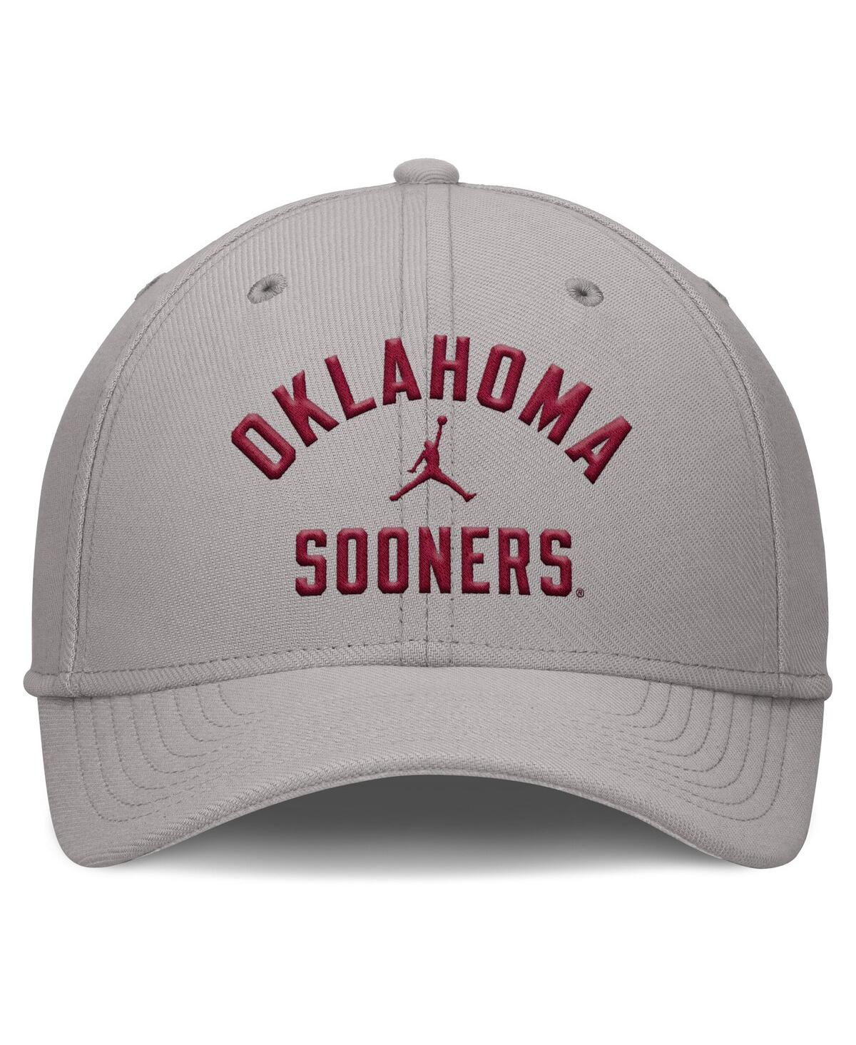 Jordan Men's Gray Oklahoma Sooners Rise Prep Performance Flex Hat In Gray