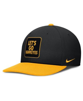 Nike - Men's Black/Gold Iowa Hawkeyes 2025 Sideline Campus Pro Local Snapback Hat