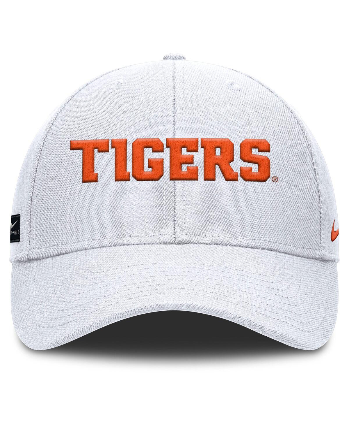 Nike Men's White Clemson Tigers 2025 On-field Rise Performance Adjustable Hat In White