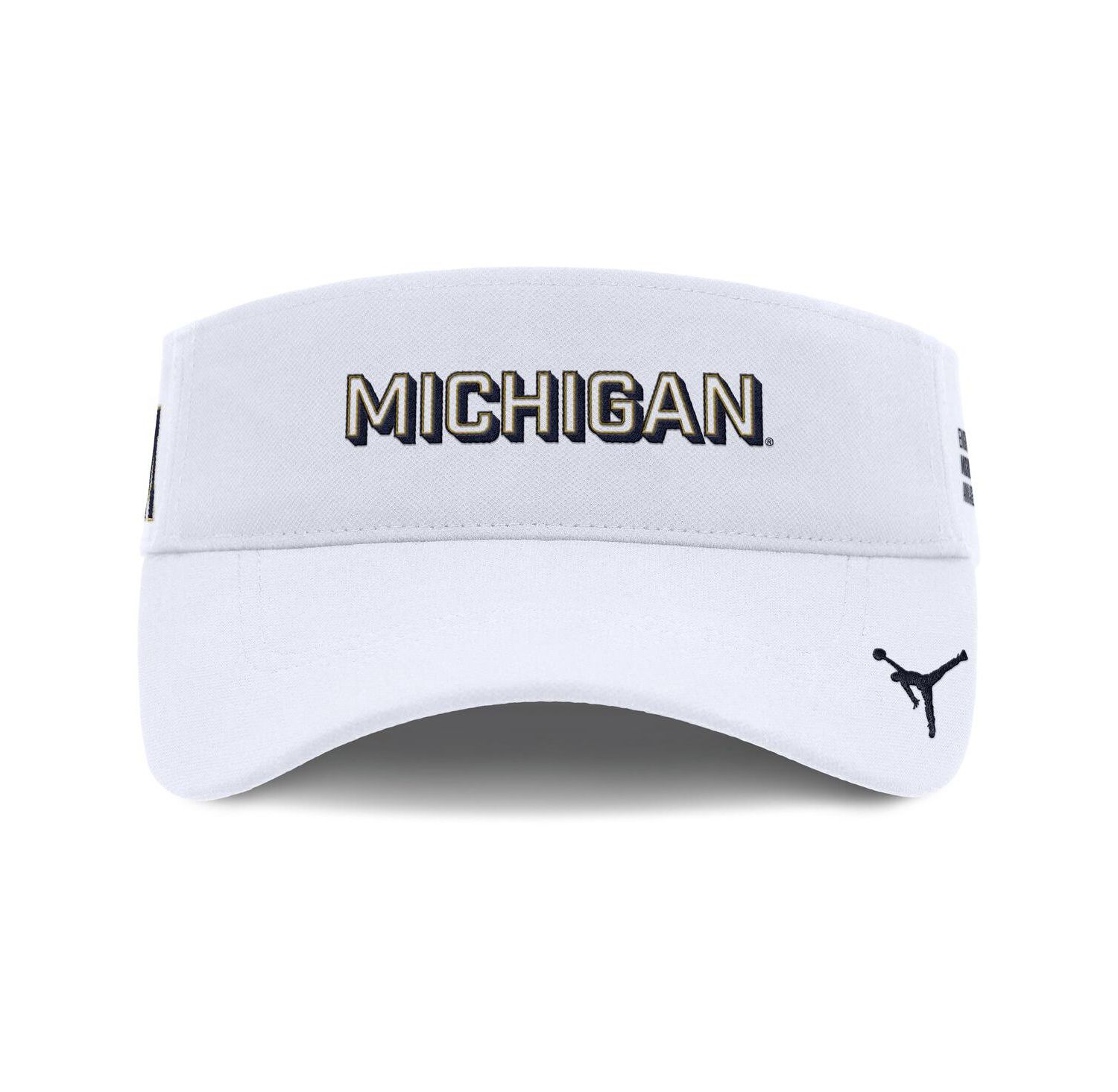 Men's White Michigan Wolverines 2025 On-Field Gameday Performance Ace Adjustable Visor Hat