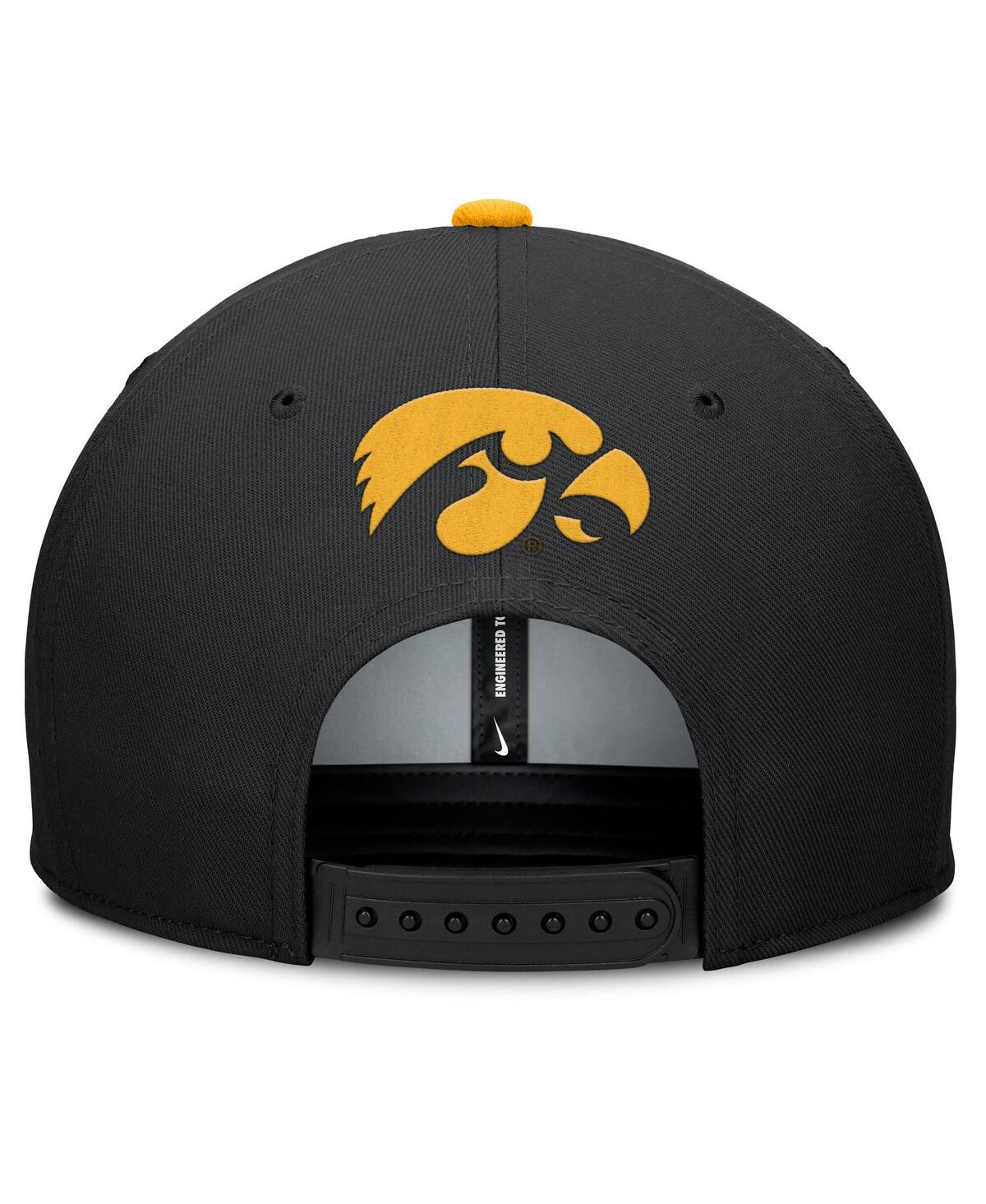 Nike Black Iowa Hawkeyes 2025 On-field Pro Performance Adjustable Hat In Black