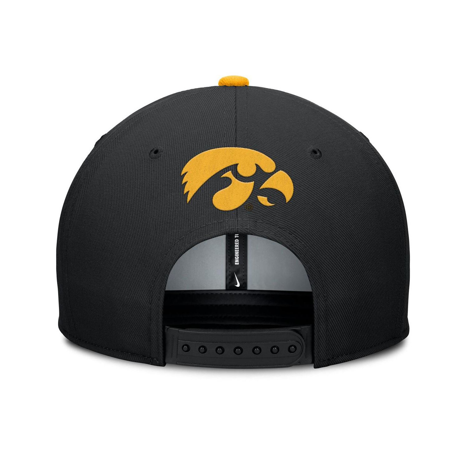 Men's Black Iowa Hawkeyes 2025 On-Field Pro Performance Adjustable Hat