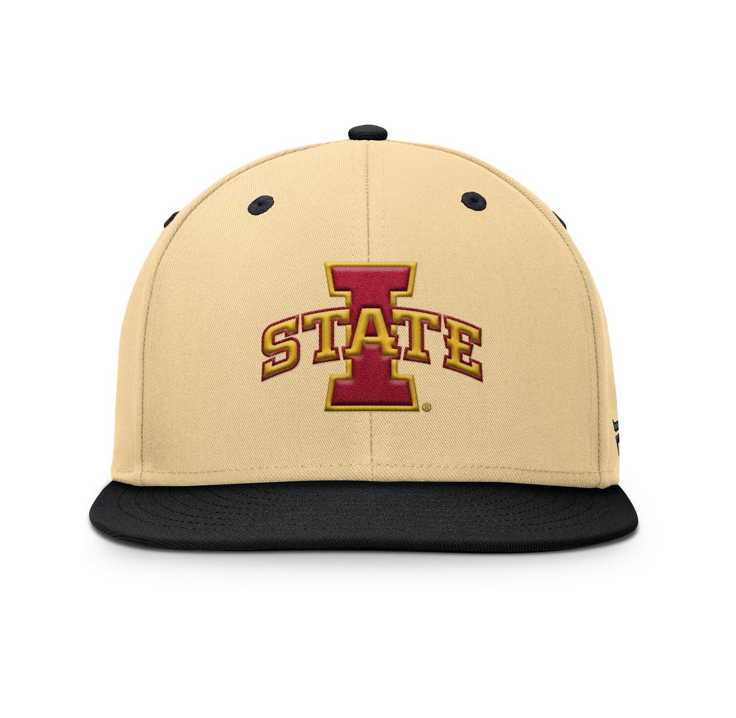Men's Khaki/Black Iowa State Cyclones Balance Fitted Hat