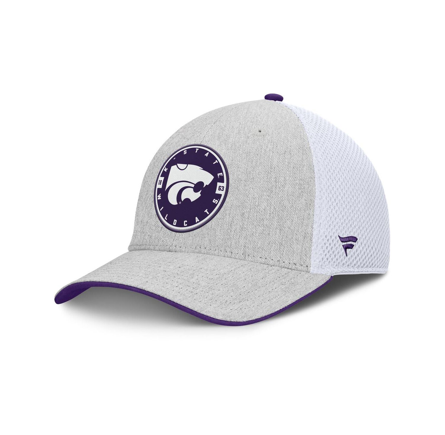 Men's Heather Gray/White Kansas State Wildcats Trigger Flex Hat