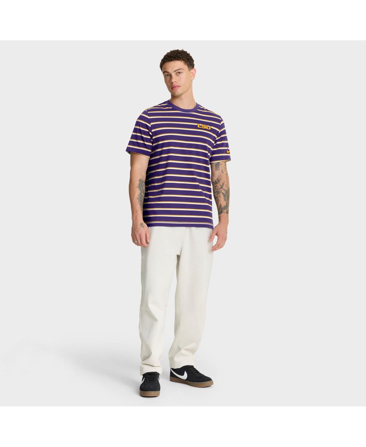 Nike Purple Lsu Tigers Athletic Prep Legacy Summit Stripe T-shirt In Blue