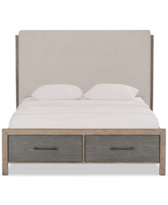 Portmore 3pc King Storage Set (Upholstered Bed, Chest & 2-Drawer Nightstand with soft close drawers), Created for Macy's