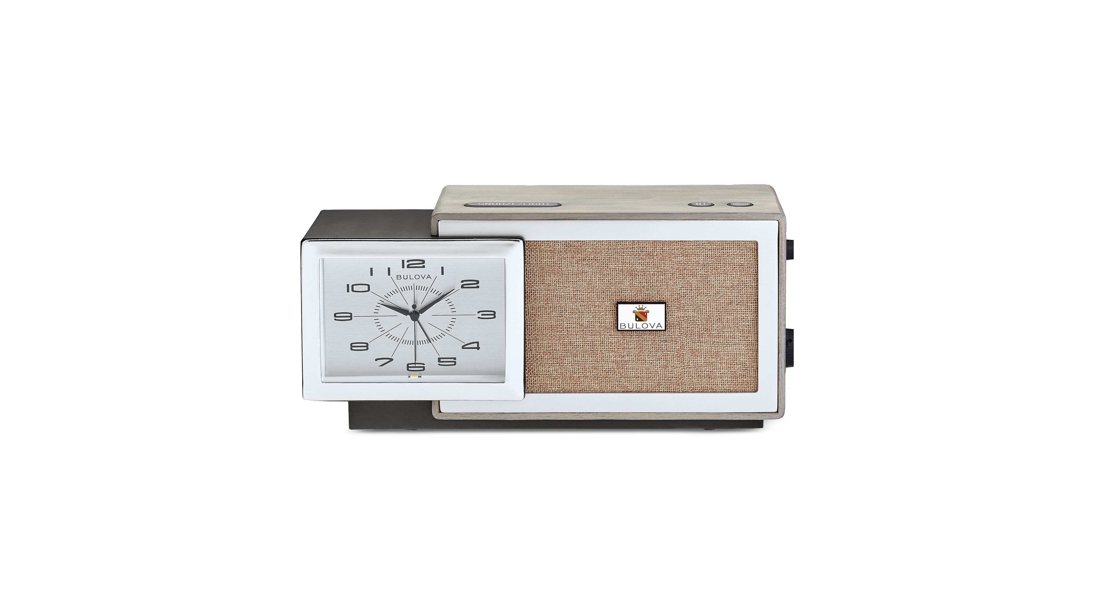 Bulova Precision Tone Silver Clock Radio