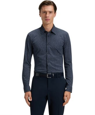Hugo Boss - Men's Slim-Fit Cotton Blend Shirt