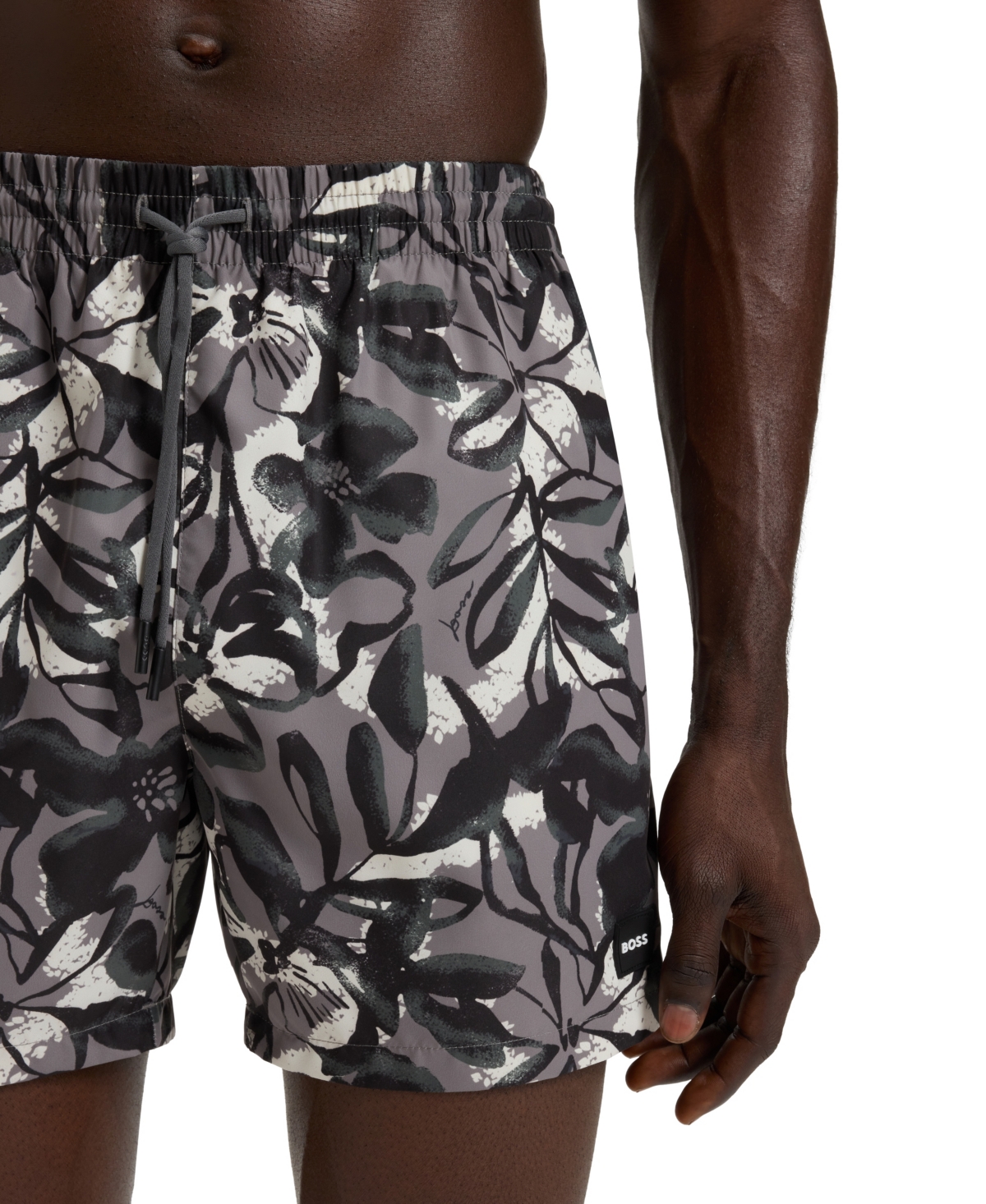 Hugo Boss Boss Piranha Swim Shorts Grey In Gray