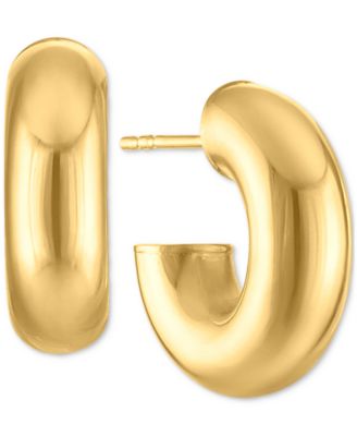 Macy's - Polished Extra Small Huggie Hoop Earrings in 10k Gold, 0.25"
