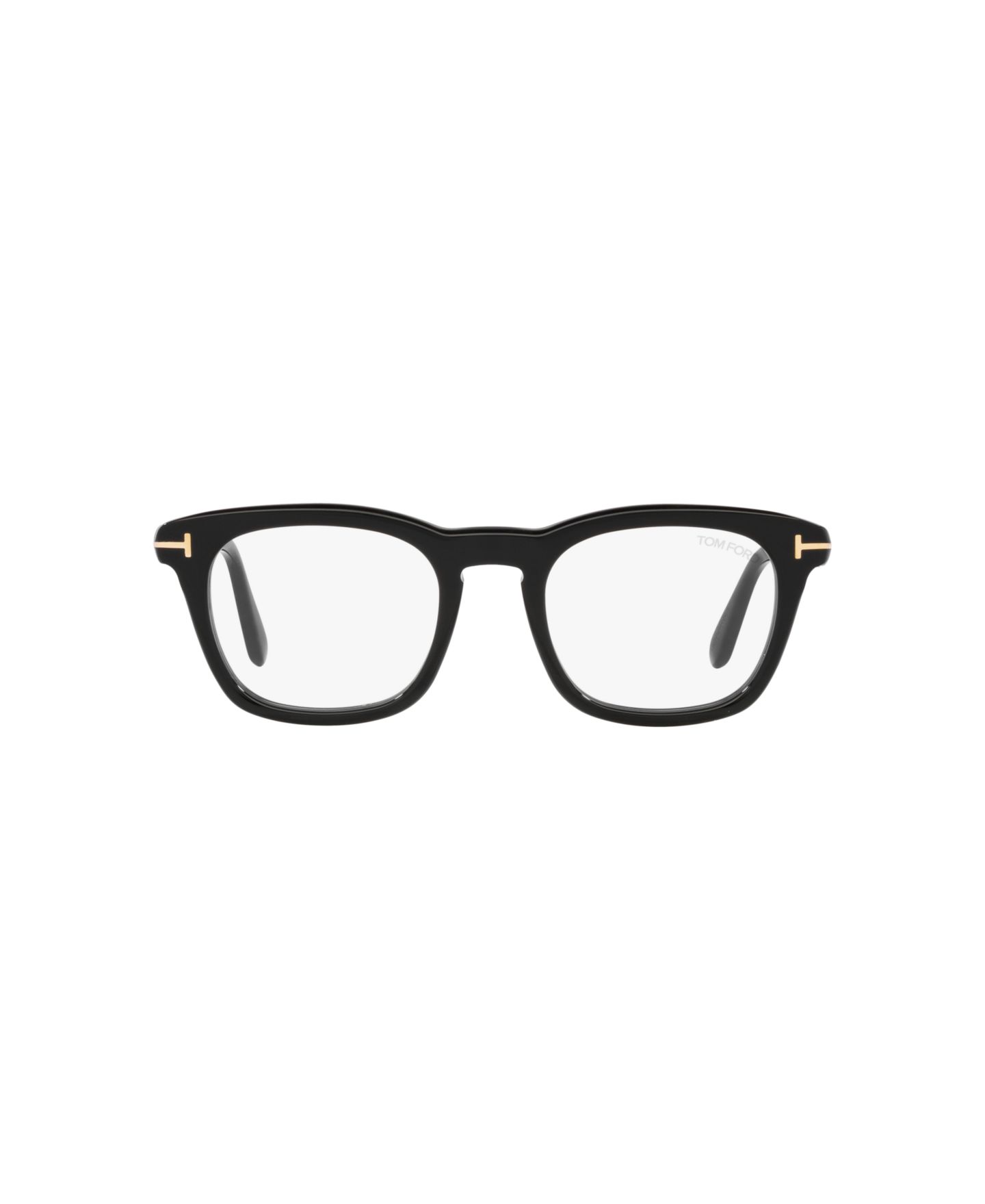 Мужские очки Tom Ford Man Square Plastic FT5870-B Eyeglasses, цвет: Чёрный блестящий — фото 2