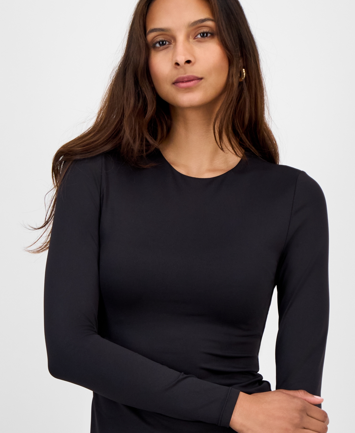 And Now This Women's Second Skin Crewneck Top, Macy's Exclusive In Black
