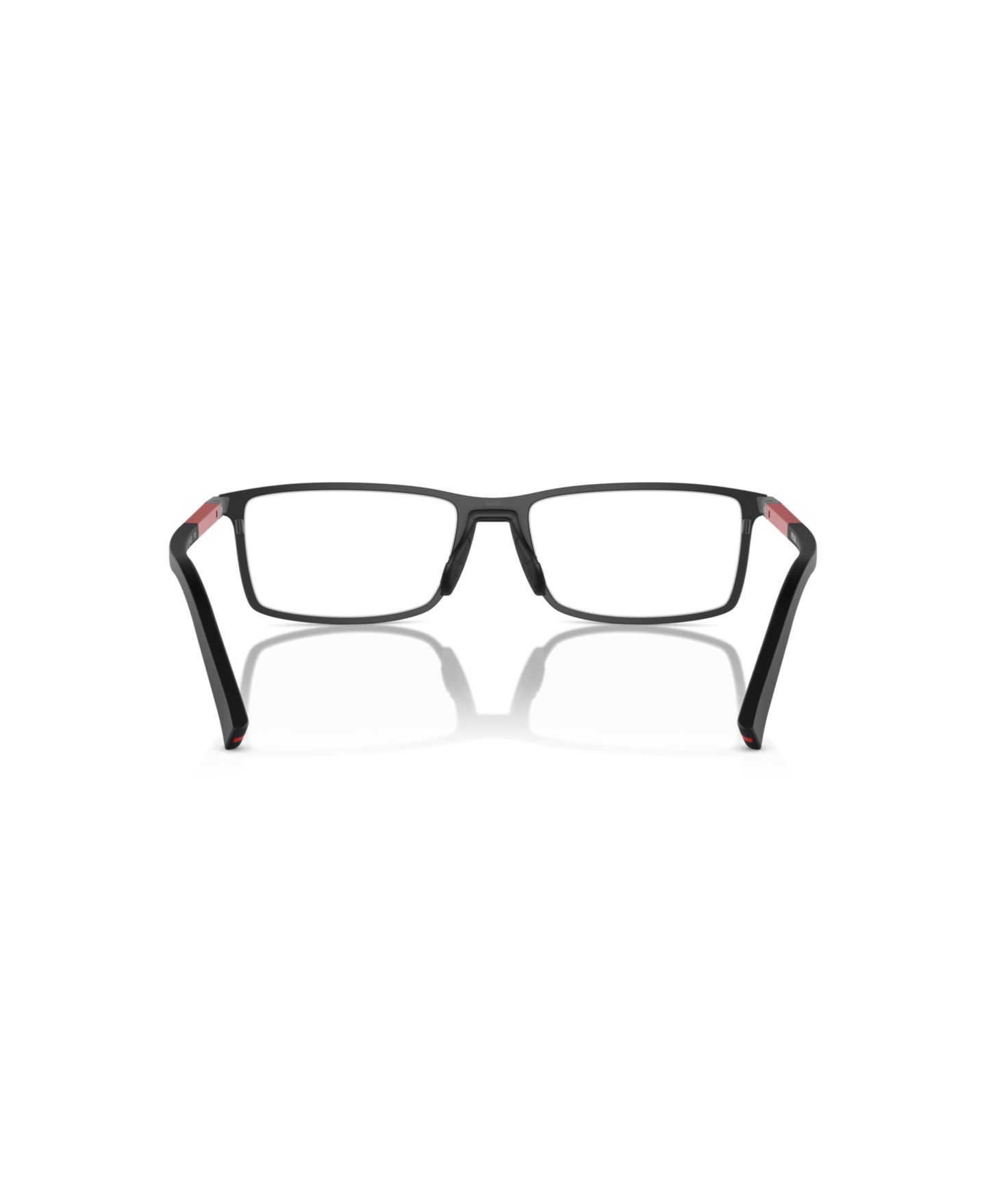 Мужские очки PRADA LINEA ROSSA Man Rectangle Metal PS 53QV Eyeglasses, цвет: Серый каучуковый — фото 4