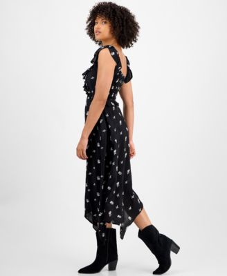 Petite Ruffled Handkerchief-Hem Dress, Macy's Exclusive