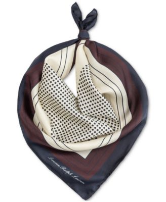 Fall Dot Silk Square Scarf