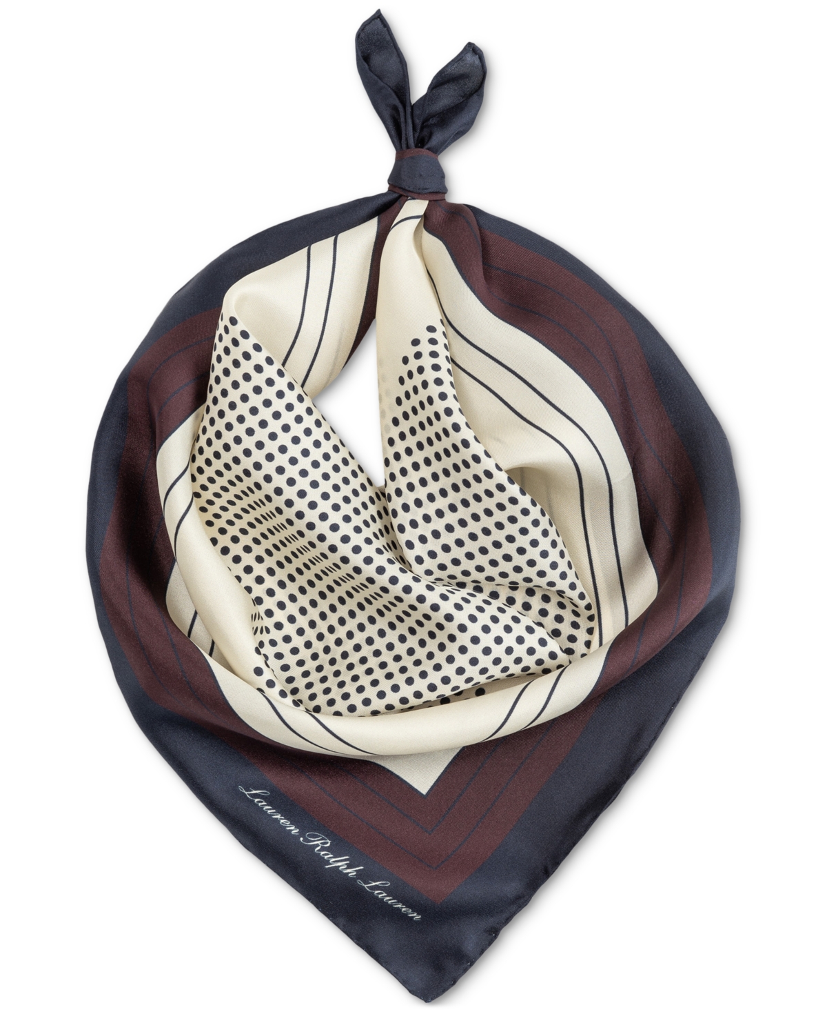 Ralph Lauren Fall Dot Silk Square Scarf In Multi