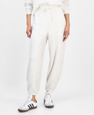 Petite Cozy Drawstring-Waist Barrel-Leg Pants, Macy's Exclusive