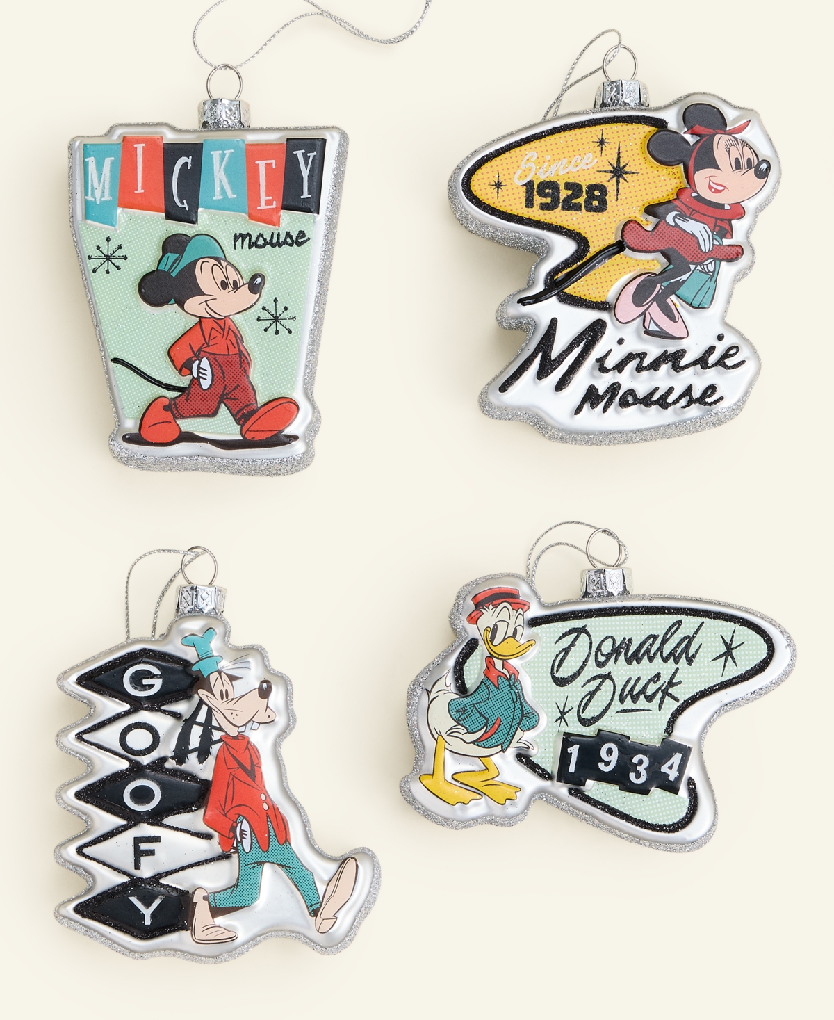 Disney | Macy's Mickey & Friends Ornaments, Set of 4, Macy's Exclusive