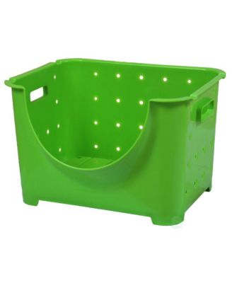 Stackable Plastic Storage Container Bins for Home Organization