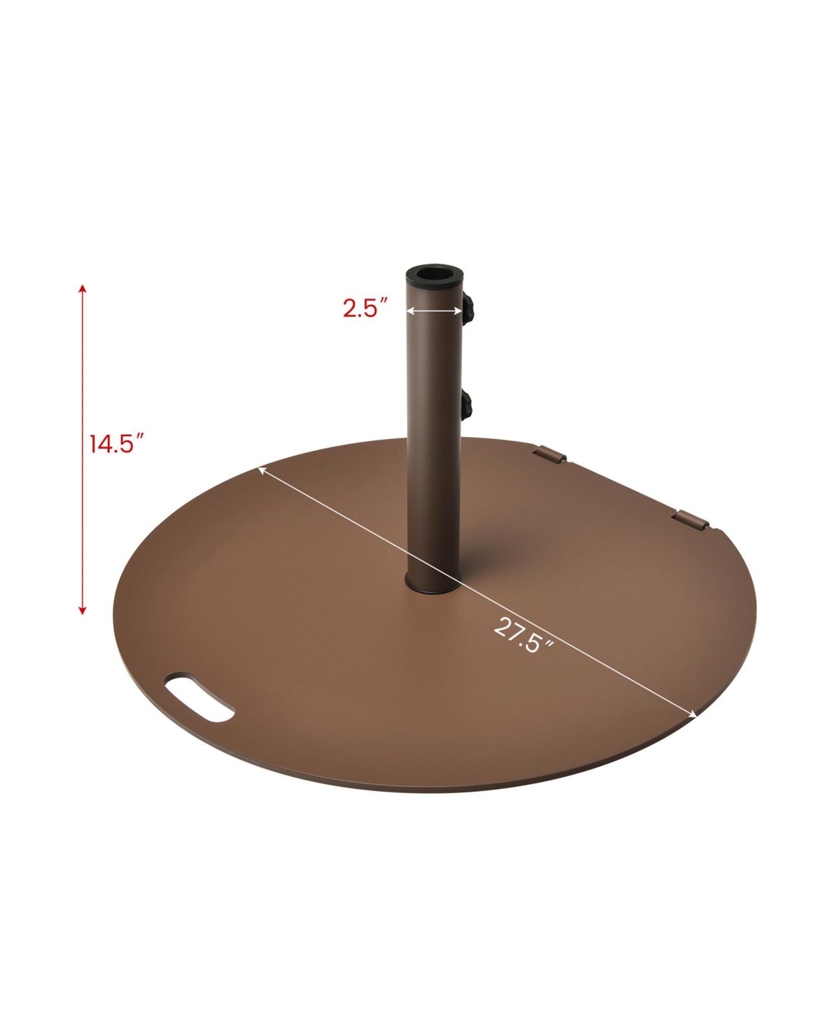 Gymax Round Weighted Patio Umbrella Base Stand lbs w/ 3 Adapters