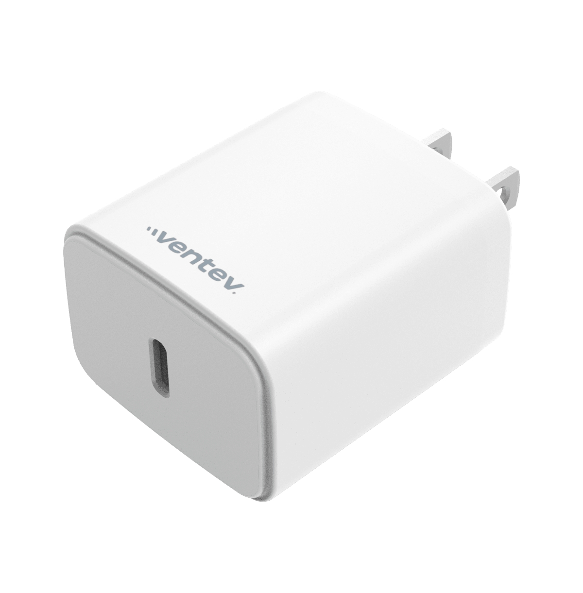 Ventev 20W Ultrafast Usb C Universal Wall Charger with Usb C to Apple Lightning Cable-White - White