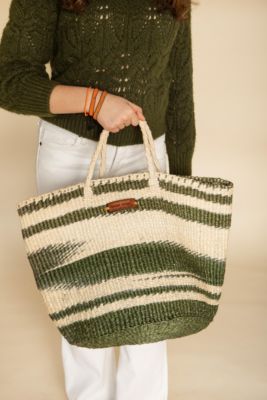 Healing Handmade Sisal Tote Basket Bag