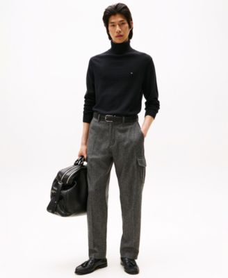 Men's Regular-Fit Pima Cotton Cashmere Blend Solid Turtleneck Sweater