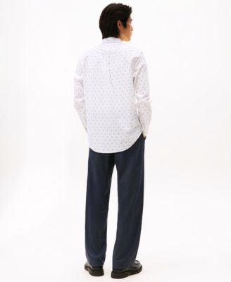 Men's Small Print Flex Poplin Shirt