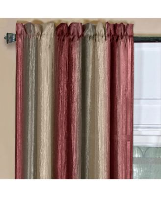 Ombre Crushed Satin Sheer Single Window Curtains & Valances