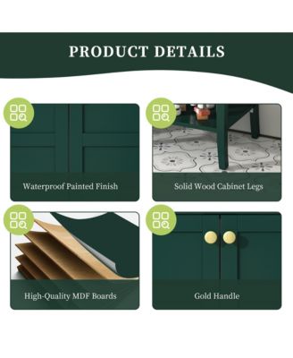 24" Bathroom Vanity Cabinet with Sink Top, Modern Storage Cabinet with 2 Doors, Single Basin Unit