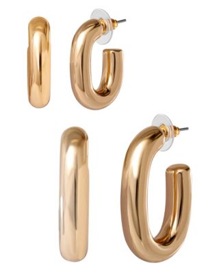 Gold-Tone Hoop Earring Set