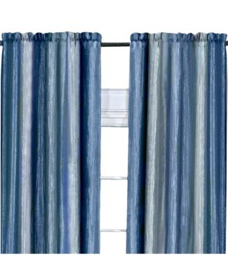 Ombre Crushed Satin Sheer Single Window Curtains & Valances - 50 in. W x 84 in. L, Sage