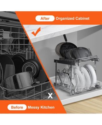 Pot and Pan Wall Rack with 12 Hooks, Heavy-Duty Mountable Organizer for Kitchen Use