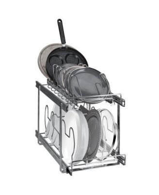 Pot and Pan Wall Rack with 12 Hooks, Heavy-Duty Mountable Organizer for Kitchen Use