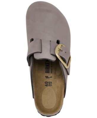 Women's Boston Big Buckle Nubuck Leather Clogs from Finish Line