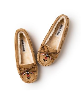 Women's Cally Thunderbird Animikii Suede Beaded Slippers