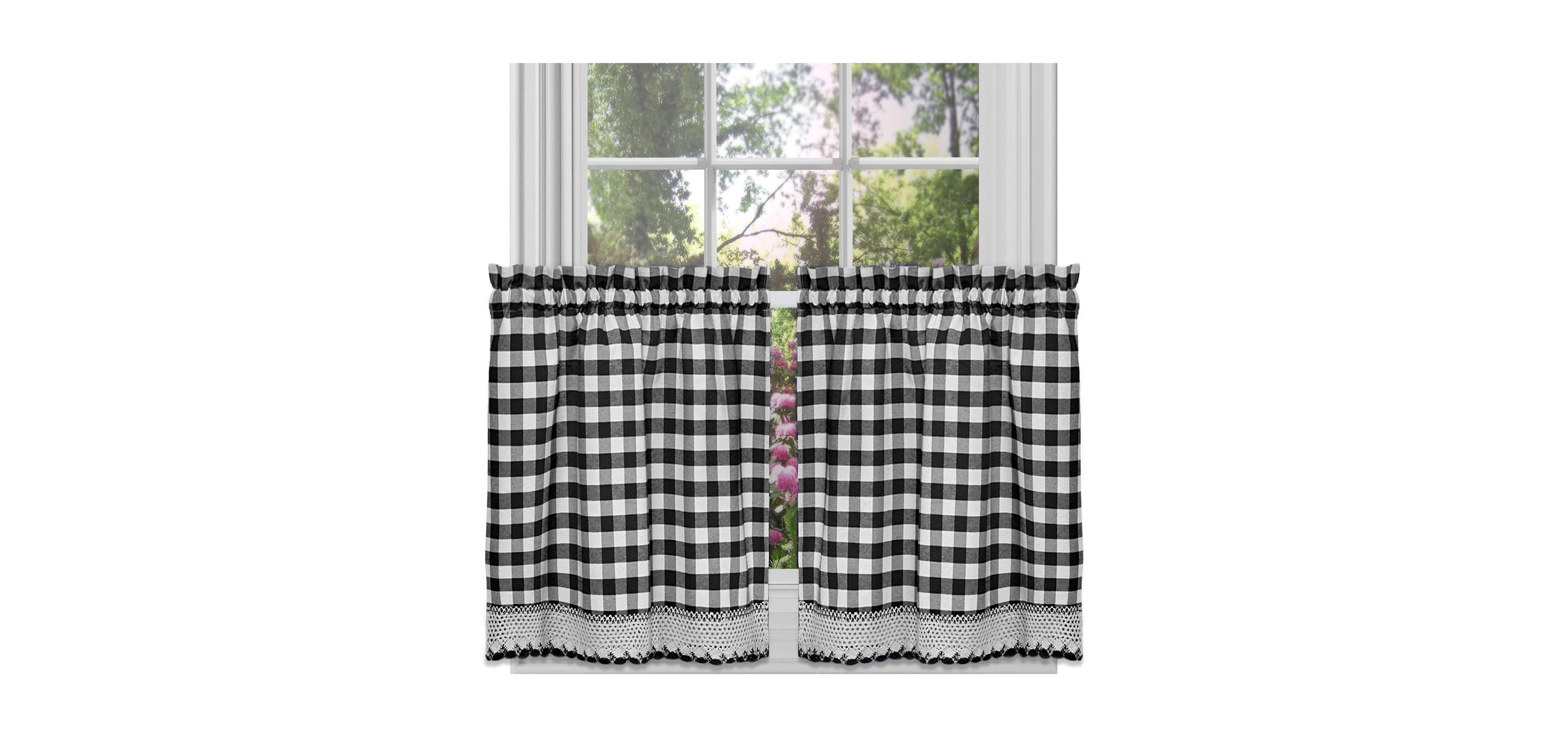 GoodGram Buffalo Check Gingham Custom Window Curtain Treatments