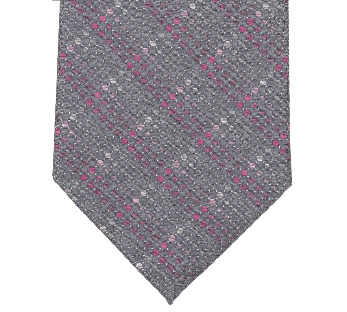 Perry Ellis Portfolio Men's Sline Neat Pattern Classic Tie In Gray