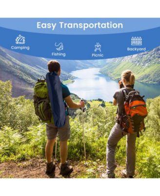 hammock camping chair with retractable footrest and carrying bag